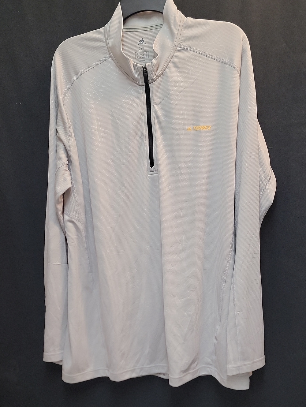 adidas Terrex Light Gray Quarter-Zip Shirt Jacket
